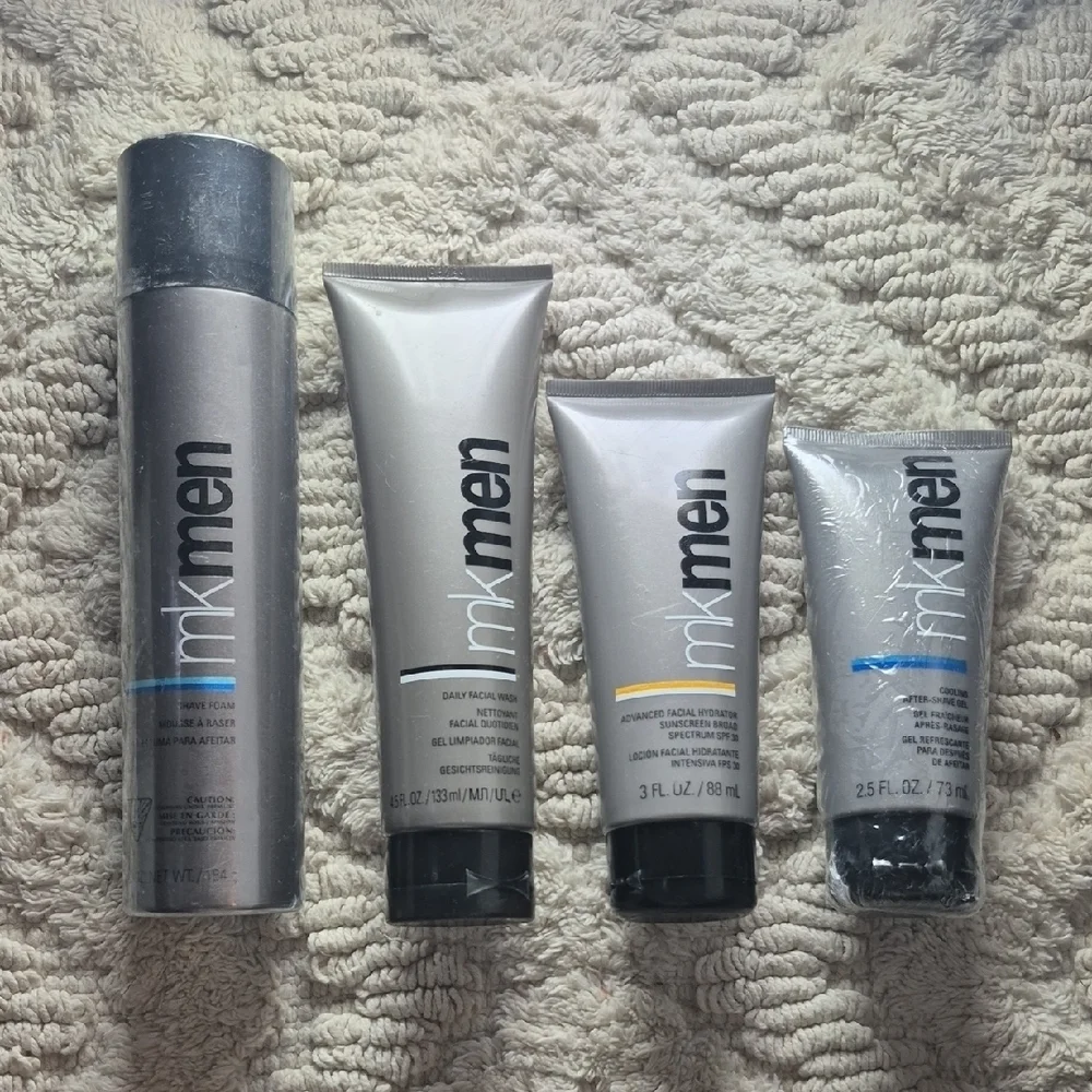 4pc MKMen Regimen Bundle Mary Kay Shaving Foam Sunscreen Facial Wash After Shave